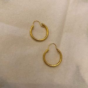 Gold hoop earrings